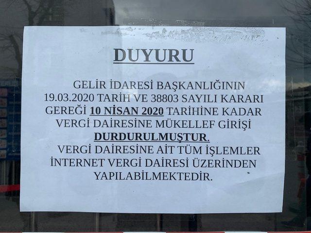 Vergi dairelerinde korona virüsüne interaktif önlem