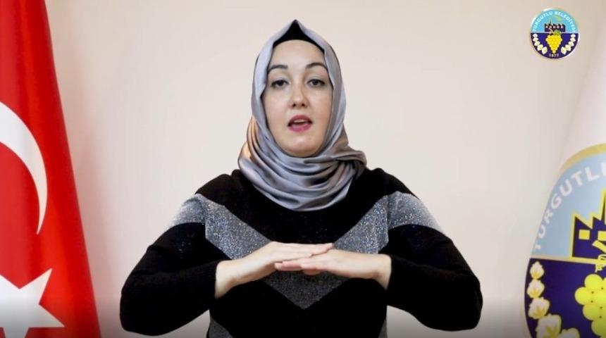 Turgutlu Belediyesinden işaret diliyle korona vir&uuml;s bilgilendirmesi