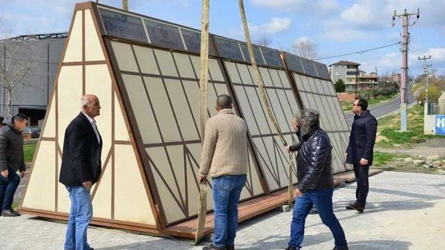 Karadeniz Mahallesi Organik Kadın Eli Pazarı’nın satış stantları yenilendi