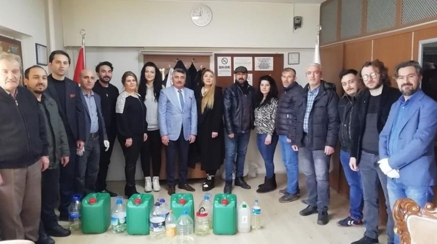 &Uuml;yelere &uuml;cretsiz dezenfektan