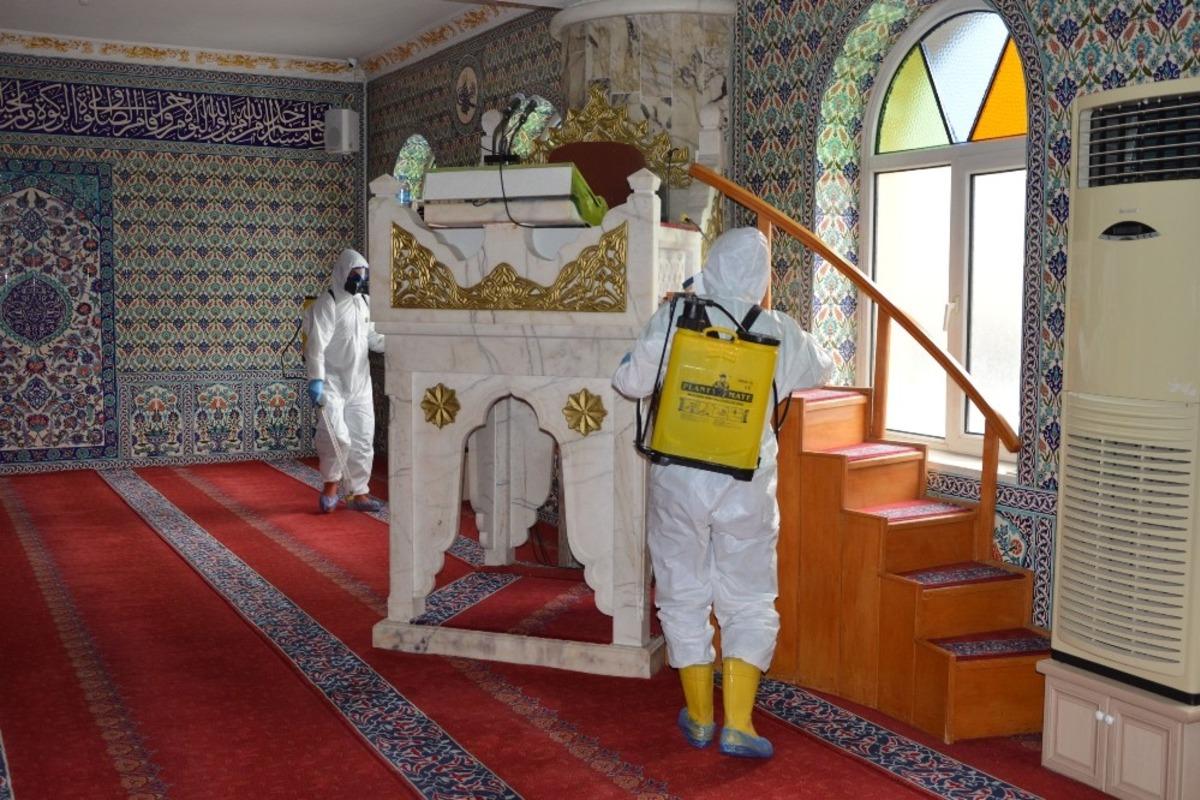 Havza&rsquo;da camilerde dezenfekte &ccedil;alışması