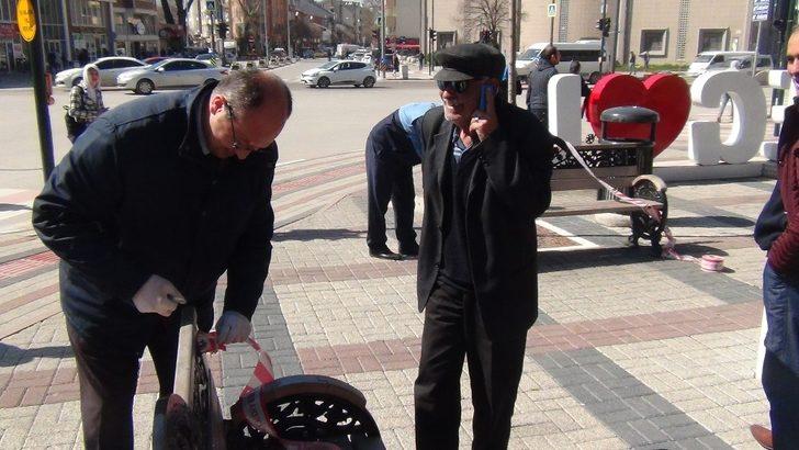 Oturma bankları şeritle kapatıldı! G5