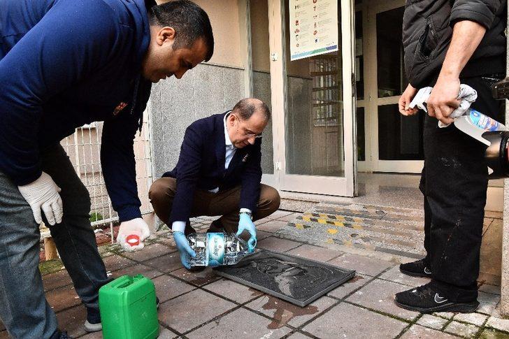 Beylikdüzü’nün 5 bin apartmanına dezenfektan paspas G1