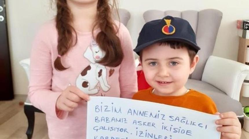 Samsunlu kardeşlerden &lsquo;evde kal&rsquo; desteği