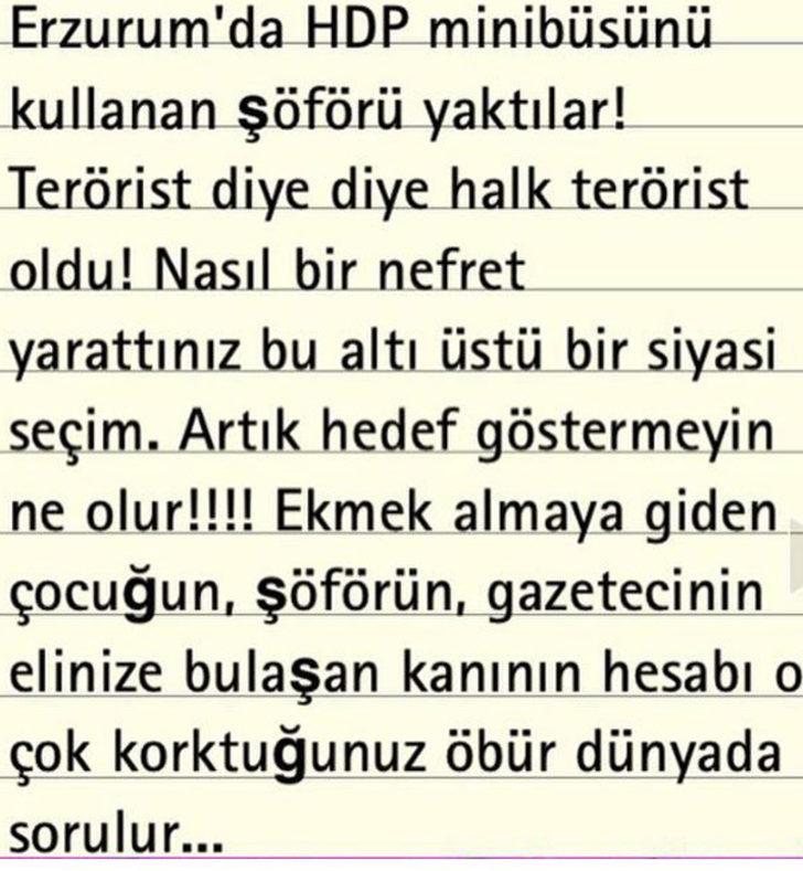 'Terörist diye diye halk terörist oldu' G1