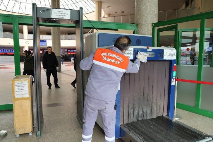 Kocaeli Şehirlerarası Otobüs Terminali günde iki kez dezenfekte ediliyor G2