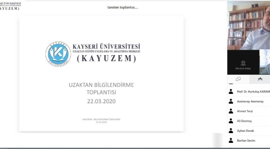 Kayseri &Uuml;niversitesi Uzaktan &Ouml;ğretime Hazır