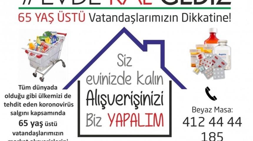 Gediz Belediyesi&rsquo;nden yaşlı vatandaşlara alışveriş hizmeti