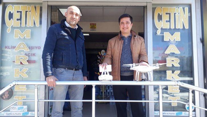 'Evde kal' çağrısına uydu, market alışverişini drone ile yaptı! G3