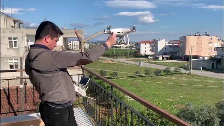 'Evde kal' çağrısına uydu, market alışverişini drone ile yaptı! G4