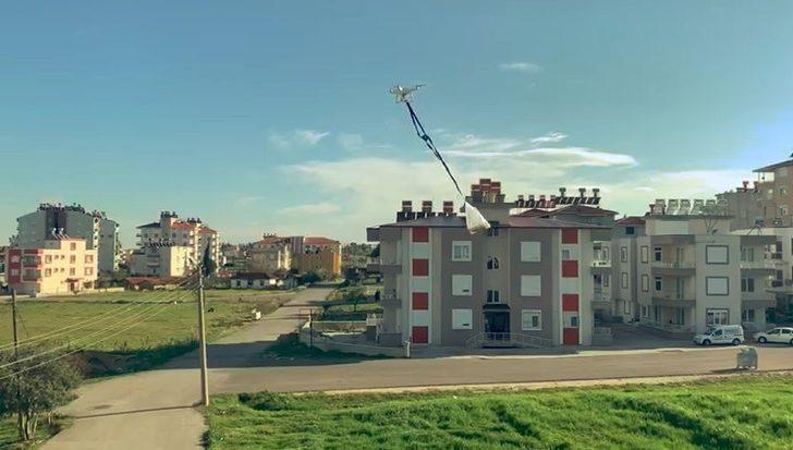 'Evde kal' çağrısına uydu, market alışverişini drone ile yaptı! G5