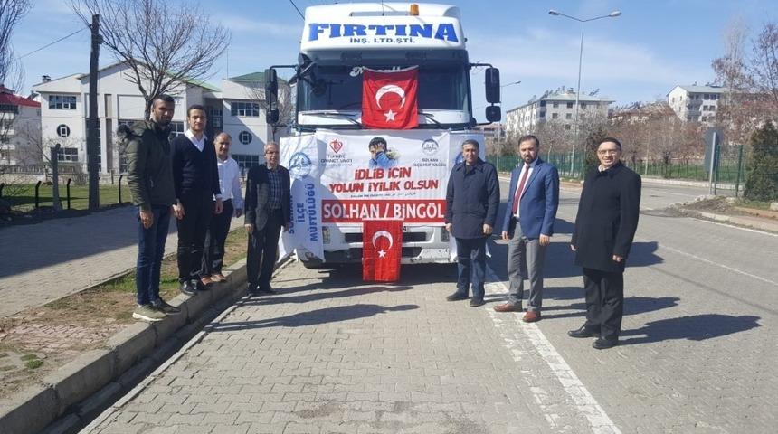 Solhan&rsquo;dan İdlib&rsquo;e yardım tırı