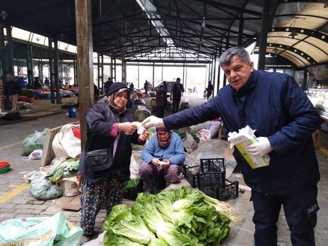 Zabıtadan virüs tedbiri