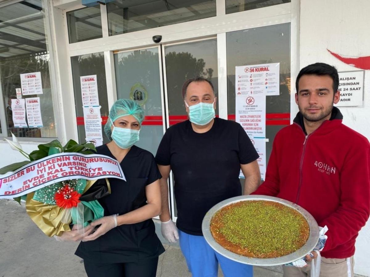 Gen&ccedil; işletmecilerden sağlık &ccedil;alışanlarına destek ziyareti
