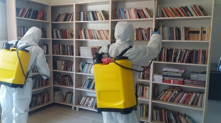 Hakkari&rsquo;deki siyasi parti binaları dezenfekte edildi