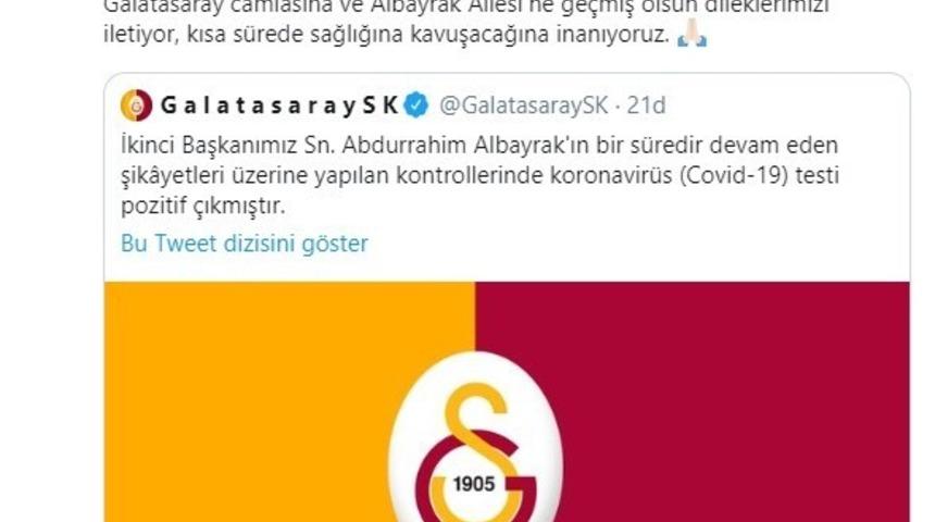 Abdurrahim Albayrak ve eşine geçmiş olsun mesajı