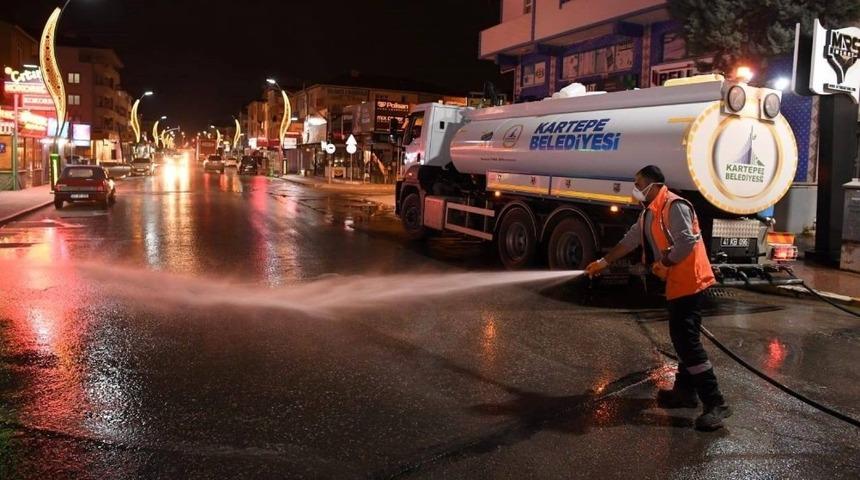 Kartepe&rsquo;de 24 saat dezenfeksiyon