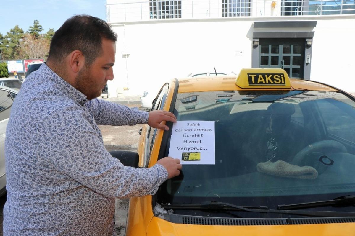 Sağlık &ccedil;alışanlarına &uuml;cretsiz taksi hizmeti veriyor