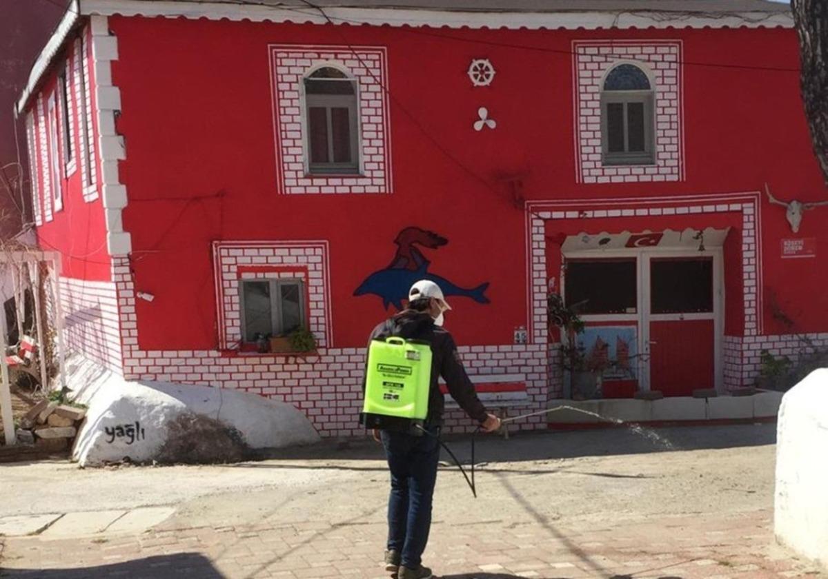 Adalarda dezenfekte &ccedil;alışmaları yapıldı