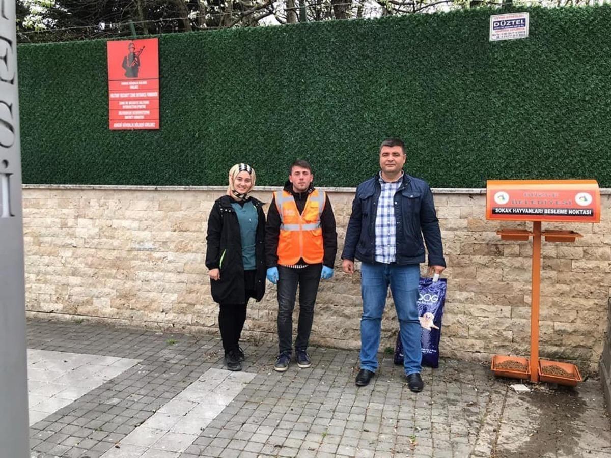 D&uuml;zce Belediyesi sokak hayvanlarını unutmadı