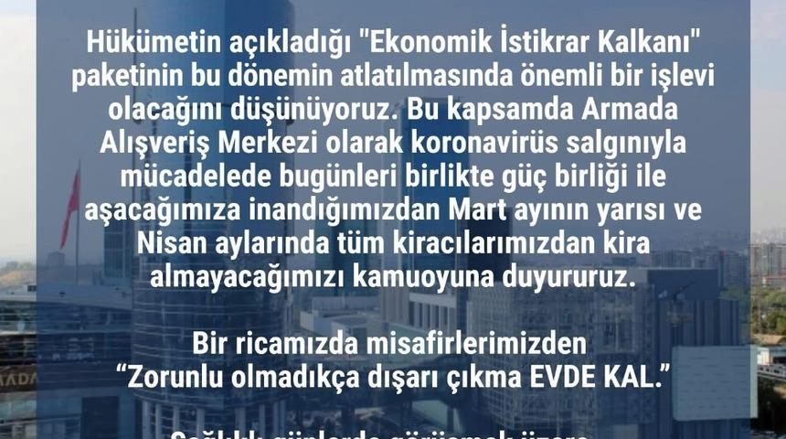 AVM y&ouml;netimlerinden Kovid-19 tedbirleri: &ldquo;Kira alınmayacak&rdquo;