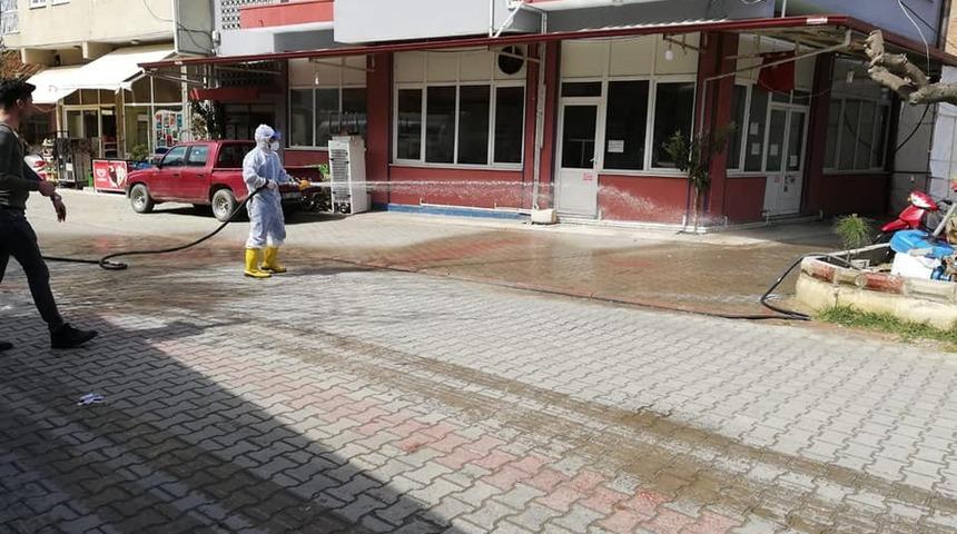 Yenipazar sokakları dezenfekte edildi