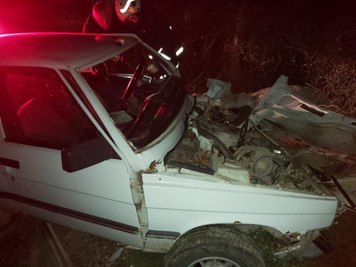 Sulama kanalına &ccedil;arptı