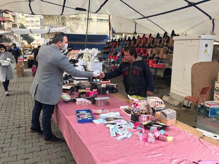 Salı Pazarında korona virüs tedbirleri G3