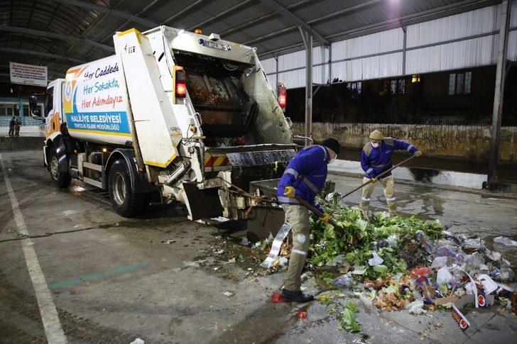 Haliliye’de pazar yerleri dezenfekte edildi G3