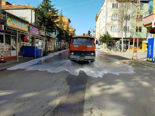 Hüyük belediyesinden korona virüse karşı dezenfekte