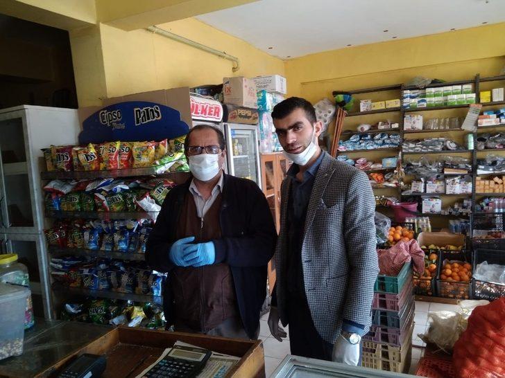 Bakkallara eldiven ve  maske dağıtıldı G1