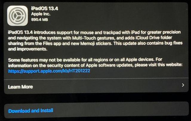 iPadOS13.4