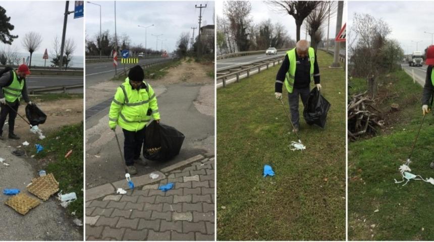 Ordu&rsquo;da maske ve eldivenler sokağa atılıyor