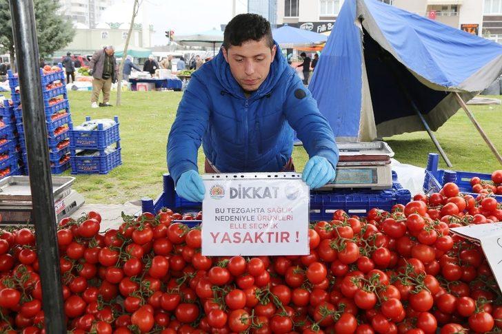 Atakum’da pazarda salgın önlemi G2
