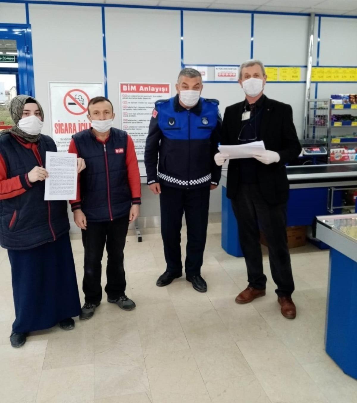 Kartepe&rsquo;de marketlere korona vir&uuml;s tebligatı yapıldı