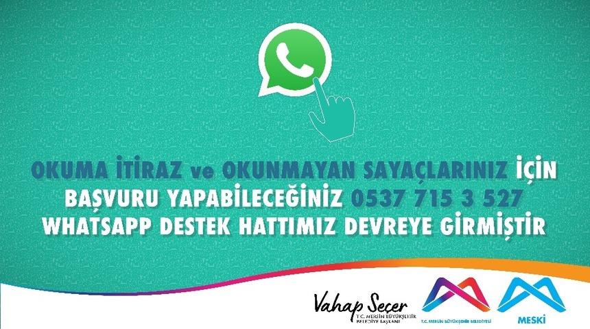 Mersin&rsquo;de okunamayan su saya&ccedil;ları i&ccedil;in WhatsApp kolaylığı