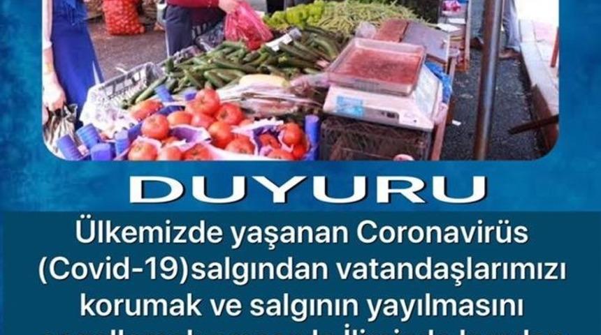 Bayburt&rsquo;ta halk pazarı ge&ccedil;ici s&uuml;reyle kapatıldı