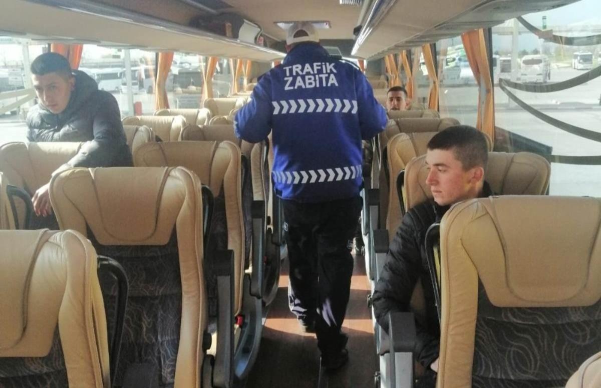 Otob&uuml;slerde yolcu denetimi