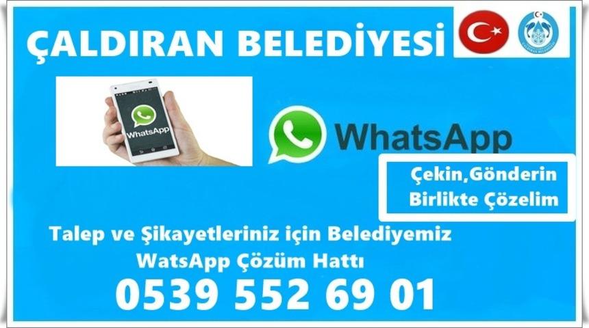 &Ccedil;aldıran Belediyesinden korona vir&uuml;s&uuml; salgınına karşı &lsquo;WhatsApp&rsquo; hattı kuruldu