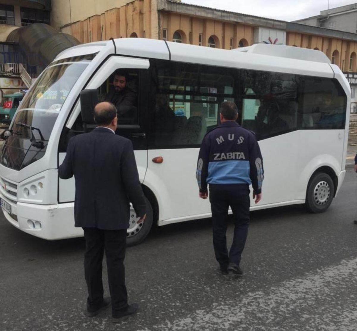 Muş&rsquo;ta toplu taşıma ara&ccedil;larında mesafe denetimi