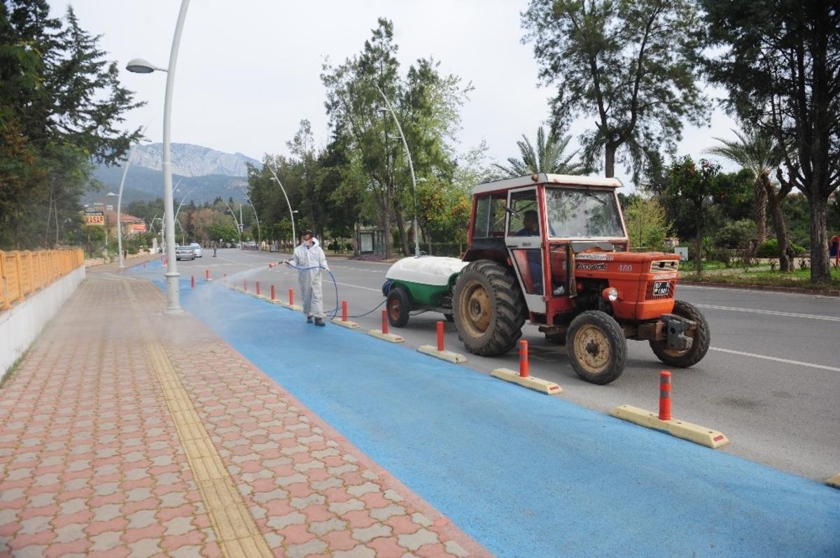 Tekirova&rsquo;da dezenfekte &ccedil;alışmaları devam ediyor