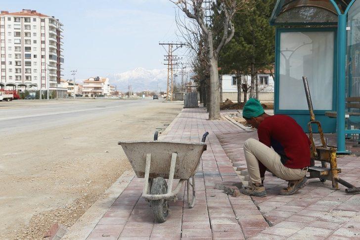 Karaman Belediyesinde kaldırım çalışması G2