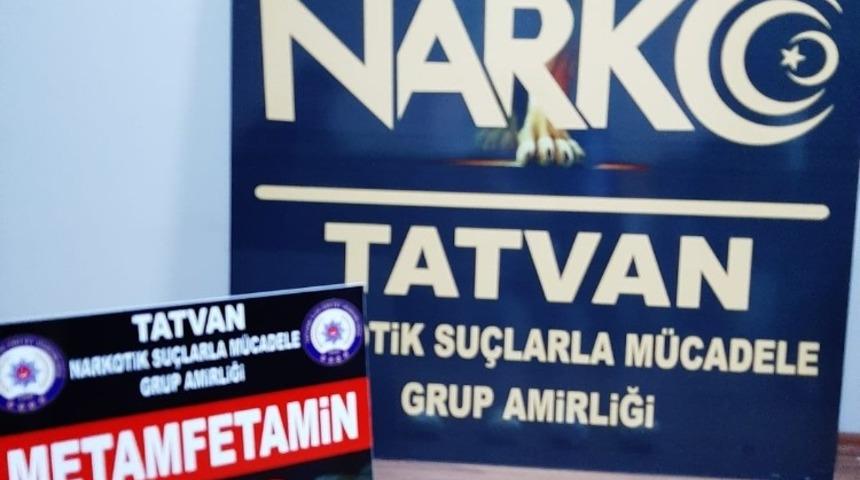 Bitlis&rsquo;te 1 kilo metanfetamin ele ge&ccedil;irildi