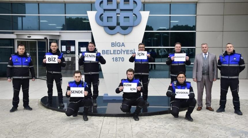 Biga Belediyesi’nden ‘evde kal’ mesajı