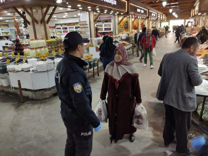 Elazığ Kapalı Çarşı’da korona virüs tedbirleri G2
