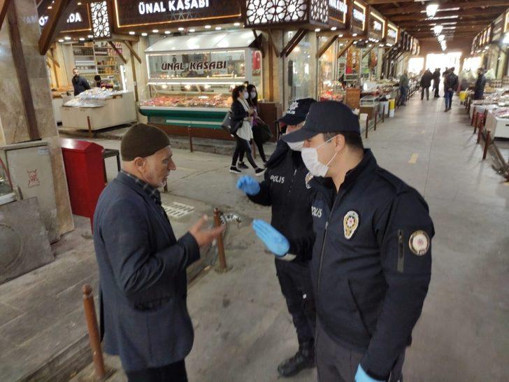 Elazığ Kapalı Çarşı’da korona virüs tedbirleri G3