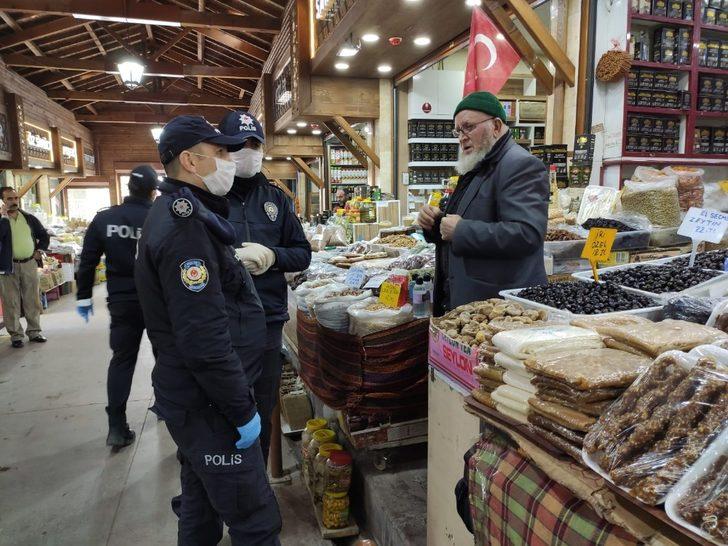 Elazığ Kapalı Çarşı’da korona virüs tedbirleri G4