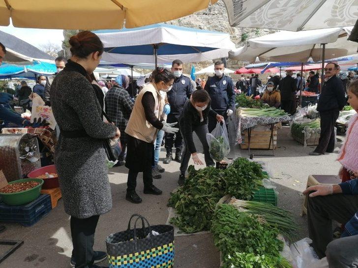 Eğirdir pazarında Korona virüs tedbiri G2