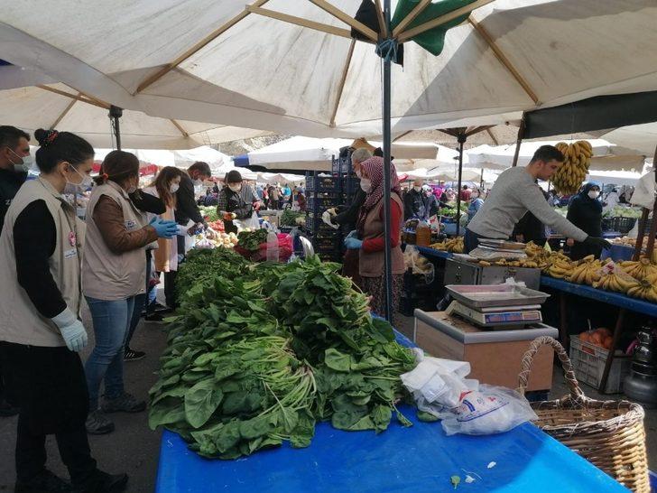 Eğirdir pazarında Korona virüs tedbiri G3