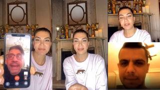 Ebru Yaşar'ın Instagram'daki canlı yayınında Okan Bayülgen sürprizi